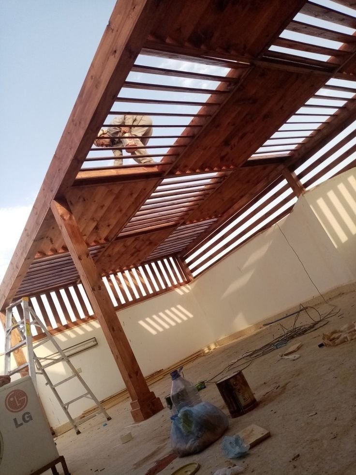 تركيب برجولات خشبية بتصاميم عصرية للمنازل.